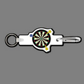 4mm Clip & Key Ring W/ Colorized Dart Board Key Tag